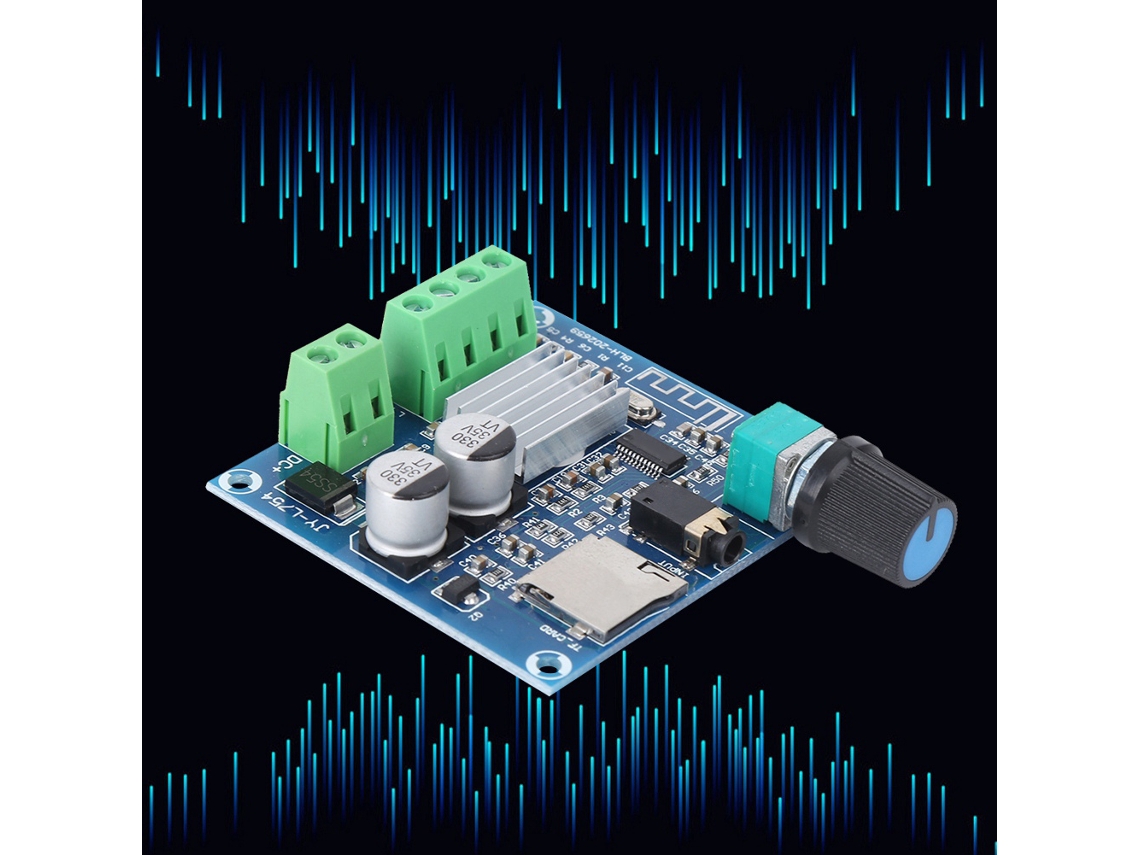 2026as-placa Amplificador Digital Dual Canal Con Volumen Ajustable Para Bluetooth Tarjeta De Memoria Aux