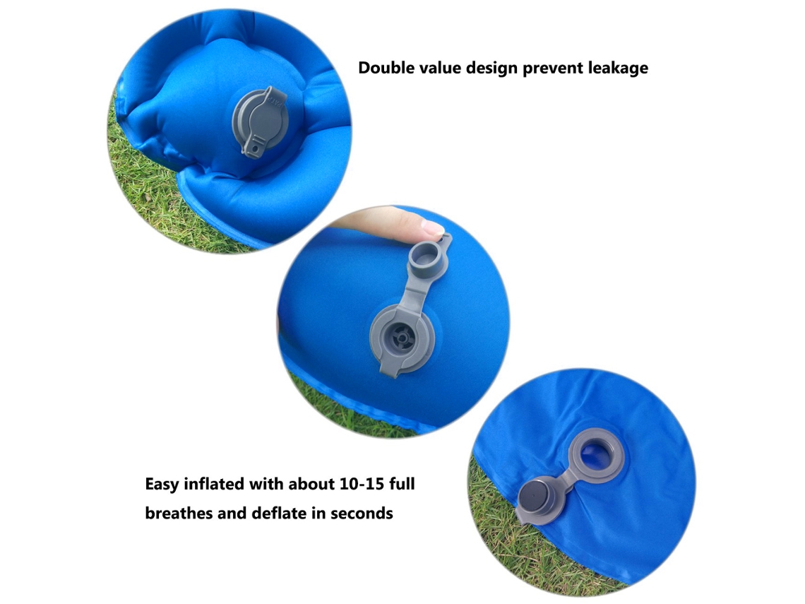 Colchón Hinchable Para Camping Con Almohada Impermeable, Colchón Para Dormir Al Aire Libre Para Uso En La Playa.