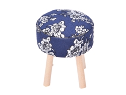 Banco De Madera Con 4 Patas, Miniatura Para Casa De Muñecas Escala 1:12, Accesorios, Azul Oscuro.