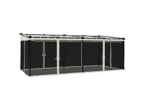 Cenador VIDAXL Crema Acero (6x3 m)