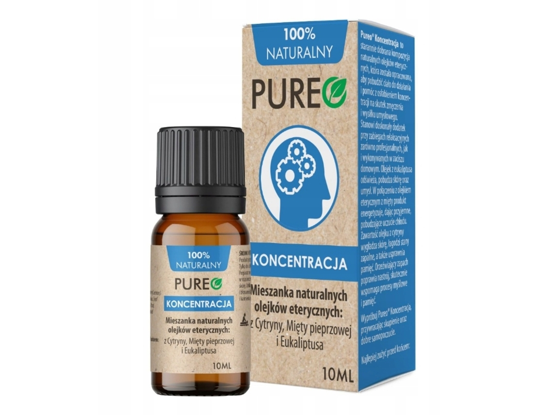 Mezcla De Aceites Esenciales Naturales Pureo Limón, Menta Y Eucalipto, Concentración 10 Ml