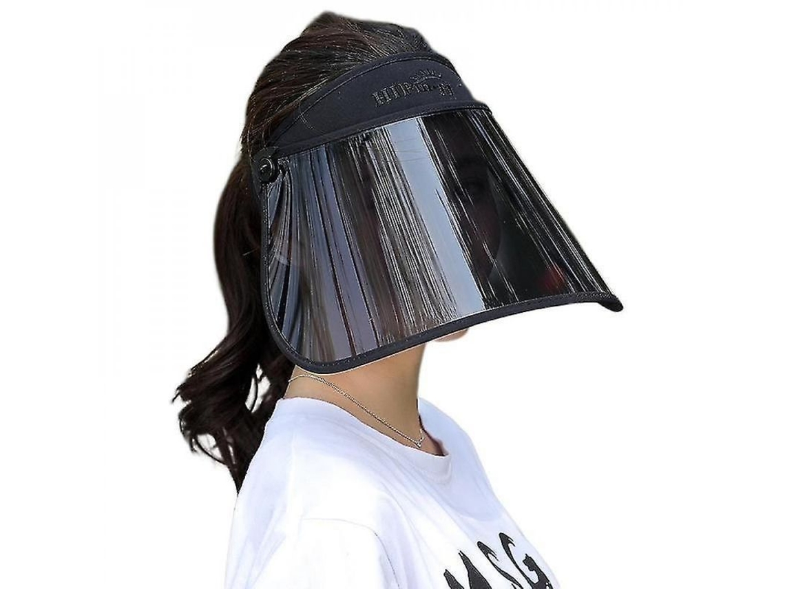 Gorra con visera Shxx con lentes polarizadas HD, protección UV, ajustable, para golf/playa, color negro, sin marca.