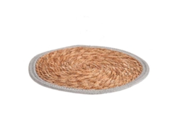 Alfombra SAN IGNACIO Natural Borde Colección Fibra Gris (35x35)