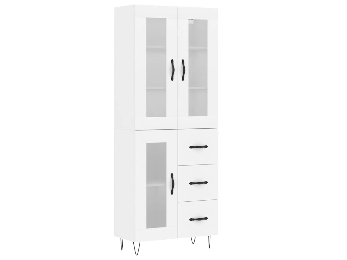 Maison Exclusive - Aparador Alto Madera Contrachapada Blanco 69,5x34x180 Cm