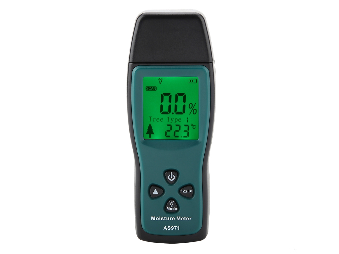 Medidor Digital de Umidade de Madeira Smart Sensor As971 com Display Lcd 0~40℃