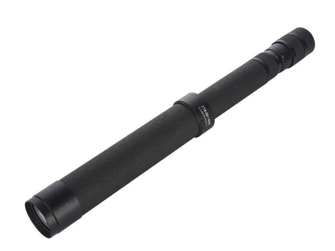 Telescopio monocular con zoom portátil de alta potencia, conectable a cámara, 2 secciones, para observación de aves, senderismo, acampada, color negro, Yizhood