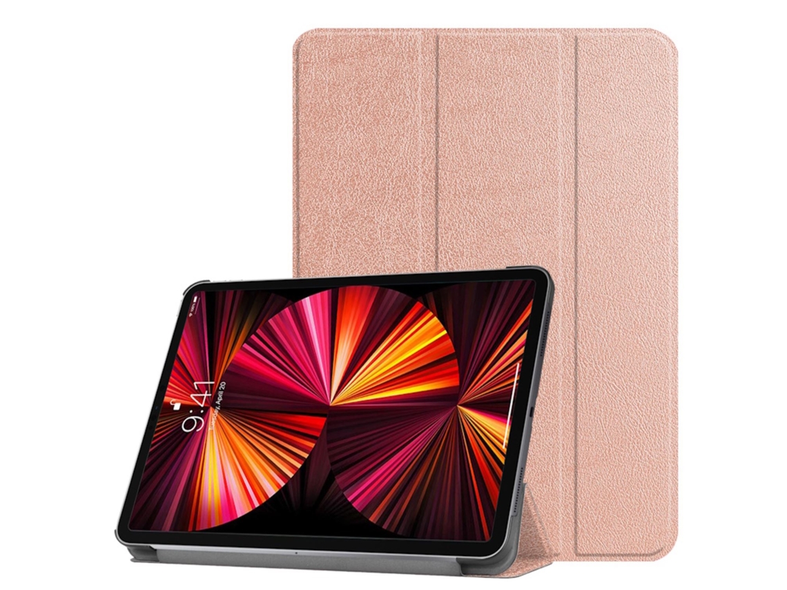 Iilike Funda Triple de Ecopiel para Lenovo Tab P12 12 7'' 2023 Oro Rosa