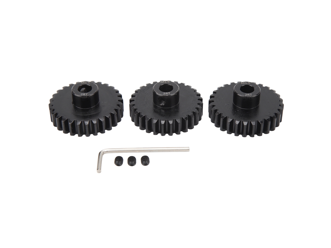 Juego De Piñones De Acero Negro M1.5 De 8 Mm Que Reduce El Ruido Para Coches De Control Remoto 1/5, 1/8, 1/10, 28 Dientes.