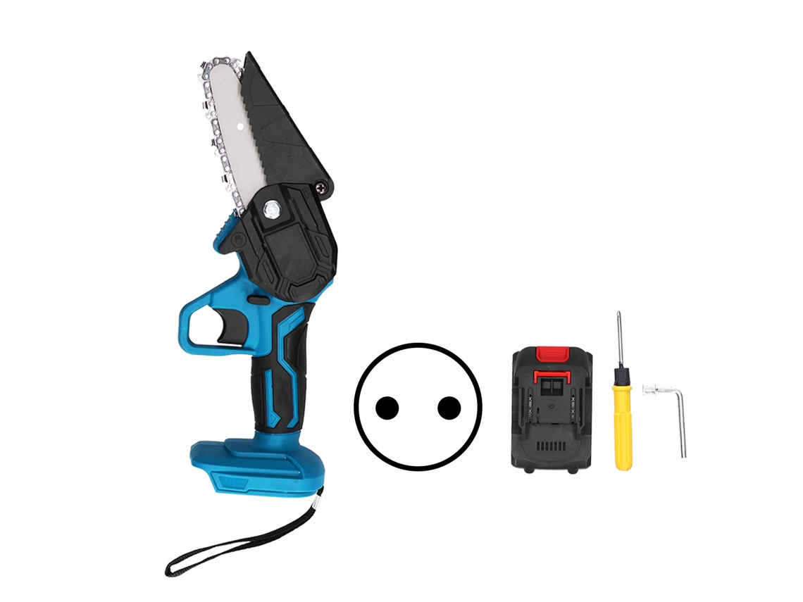 Mini Motosierra Eléctrica Inalámbrica Recargable De 21 V Para Podar Y Cortar Madera.