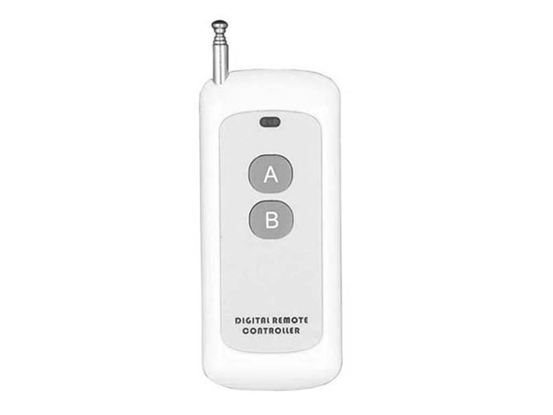 Control remoto inalámbrico de 433 MHz, 2 canales, transmisor de alta potencia, alcance de 1000 m, marca registrada.