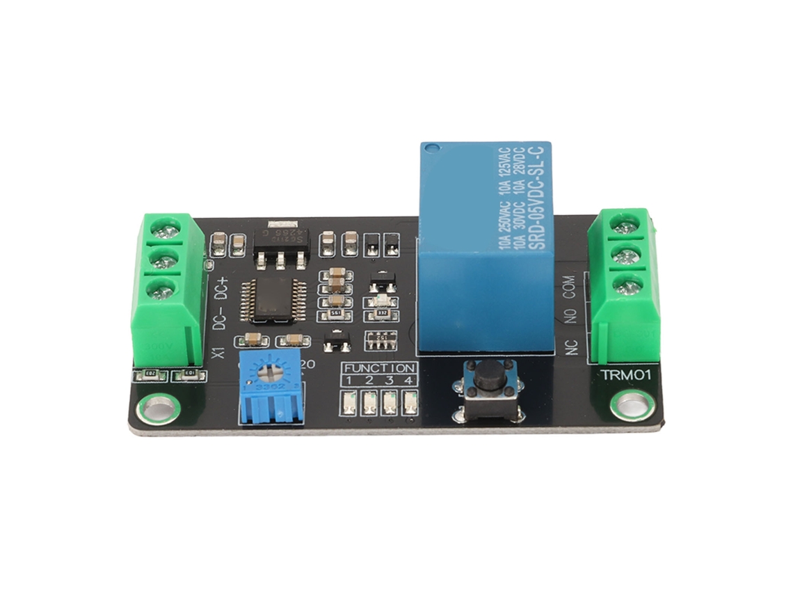 Módulo de relé DC5V con conexión/desconexión retardada y enclavamiento automático.