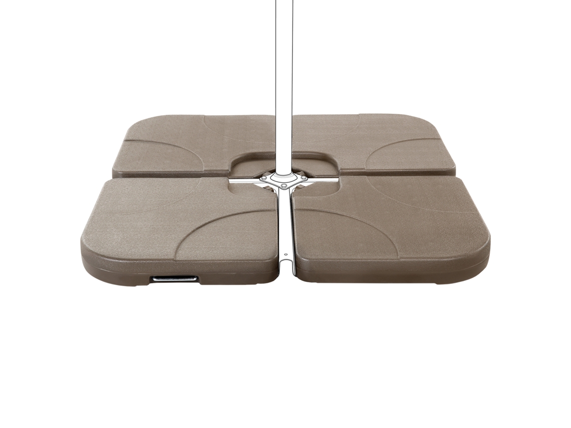 Base para sombrilla BELIANI Caria de Material sintético Marrón 52x52x8