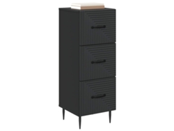 Maison Exclusive - Cajonera Negro 33 X 34,5 X 89,5 Cm Madera De Ingeniería