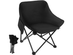 Silla plegable de camping para uso en exteriores, en la playa, con funda de almacenamiento y estructura estable.