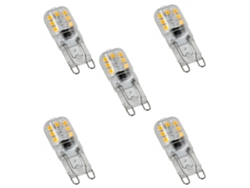 Blister 5x Bombilla LED G9 2.5W blanco 3000K cálido JANDEI