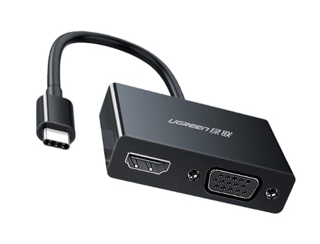 Adaptador UGREEN 50251 Tipo-C a HDMI VGA para Huawei Mate40/P50 S20