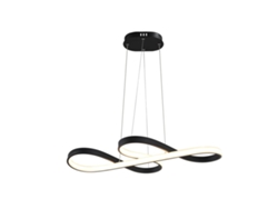 Lámpara Colgante Led Silicona Negro Diam.75Cm Regulable con Mando a Distancia Diseño Moderno para Estudio Salón Cocina Oficina 47W NETTLIFE