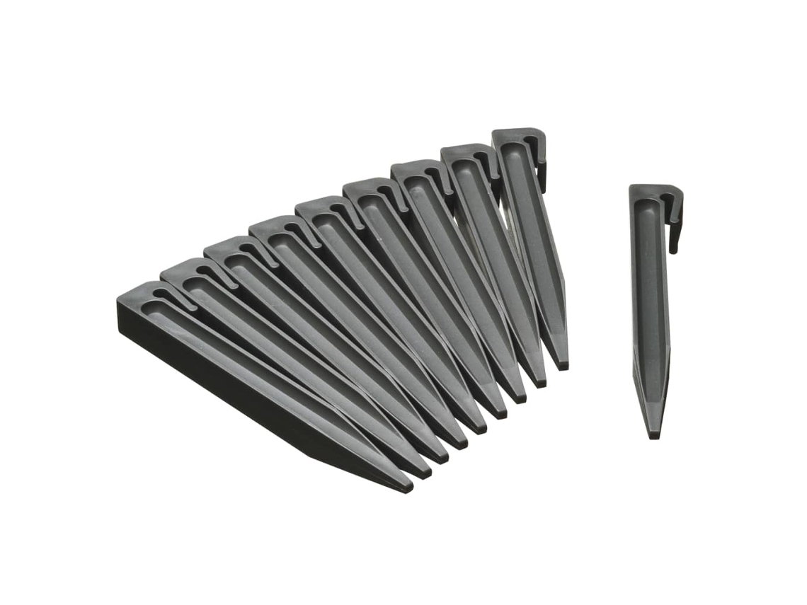 Conjunto 10 Clavija de anclaje NATURE Gris Polipropileno