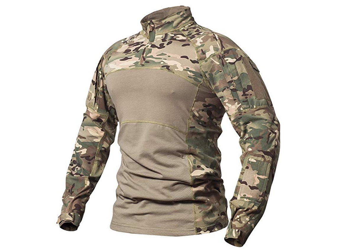 Ropa Táctica Probada Uniforme Militar Camisa de Combate SLOWMOOSE (Negro /  S)