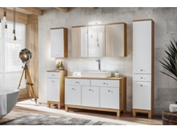 Armarios Con Espejo FURNLUX Samoa (Beige, Madera Contrachapada - 90X20X69 Cm)