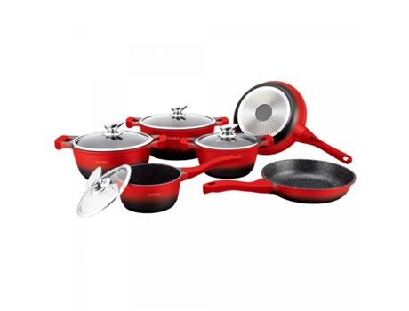 Batería de Cocina ROYALTY LINE BS1010M (Cerámica - Teflón - 10 Piezas)