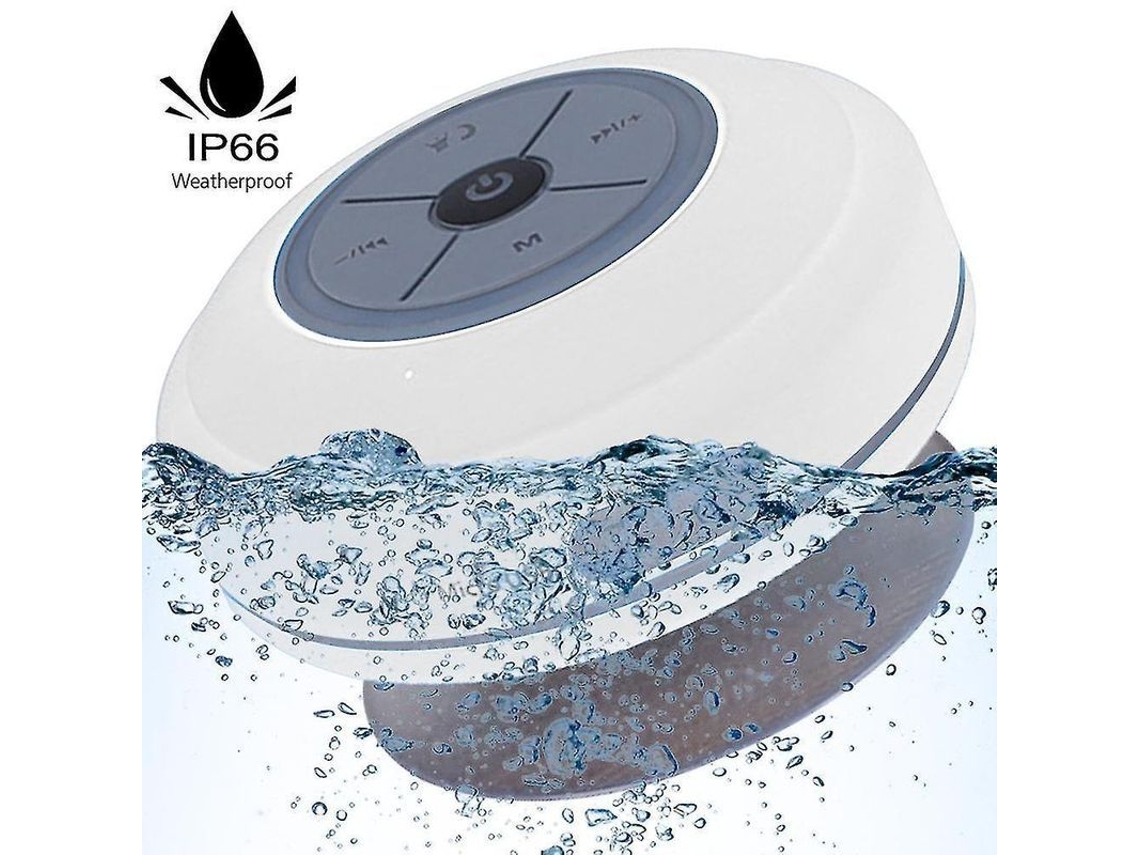Altavoz Bluetooth Impermeable Para Ducha Con Led, Radio Fm Y Lector De Tarjetas Tf Zlj