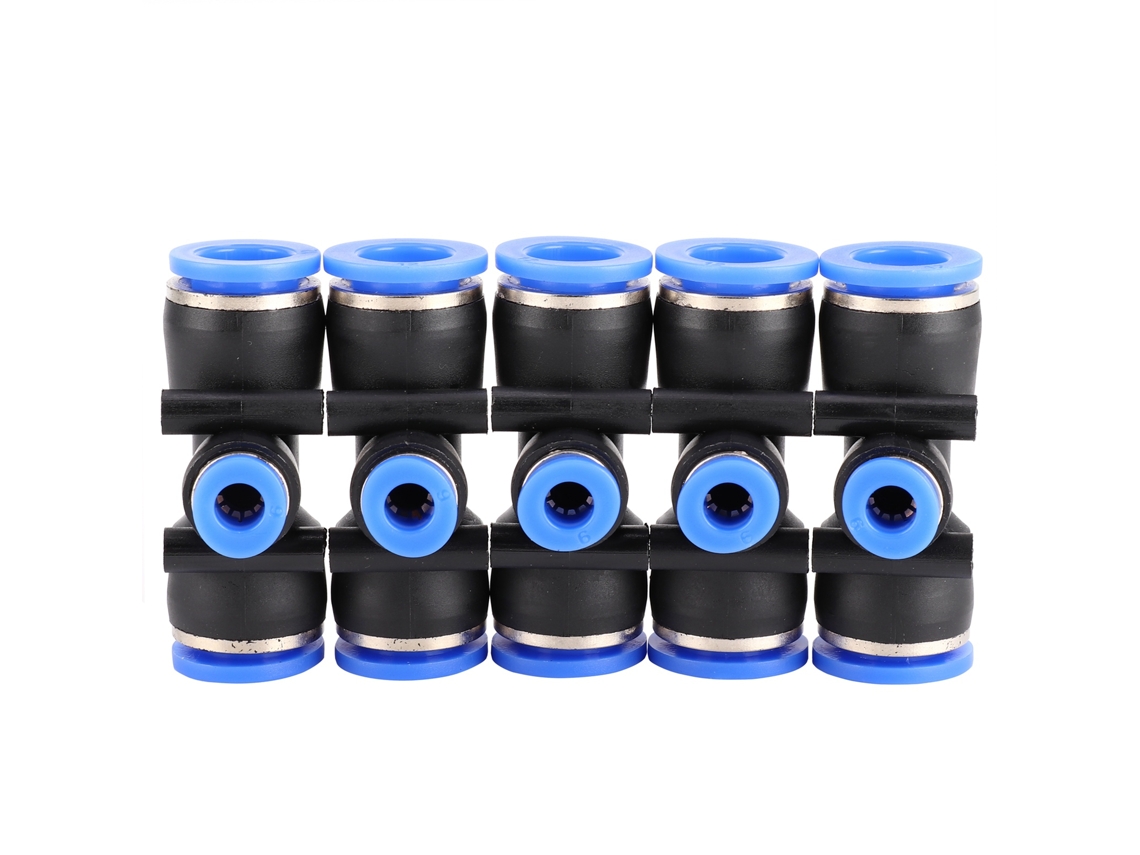 50 Peças Conector Rápido 3 Vias De Plástico Para Tubo De Ar Neumático Fitting Manguera Peg12-6-12