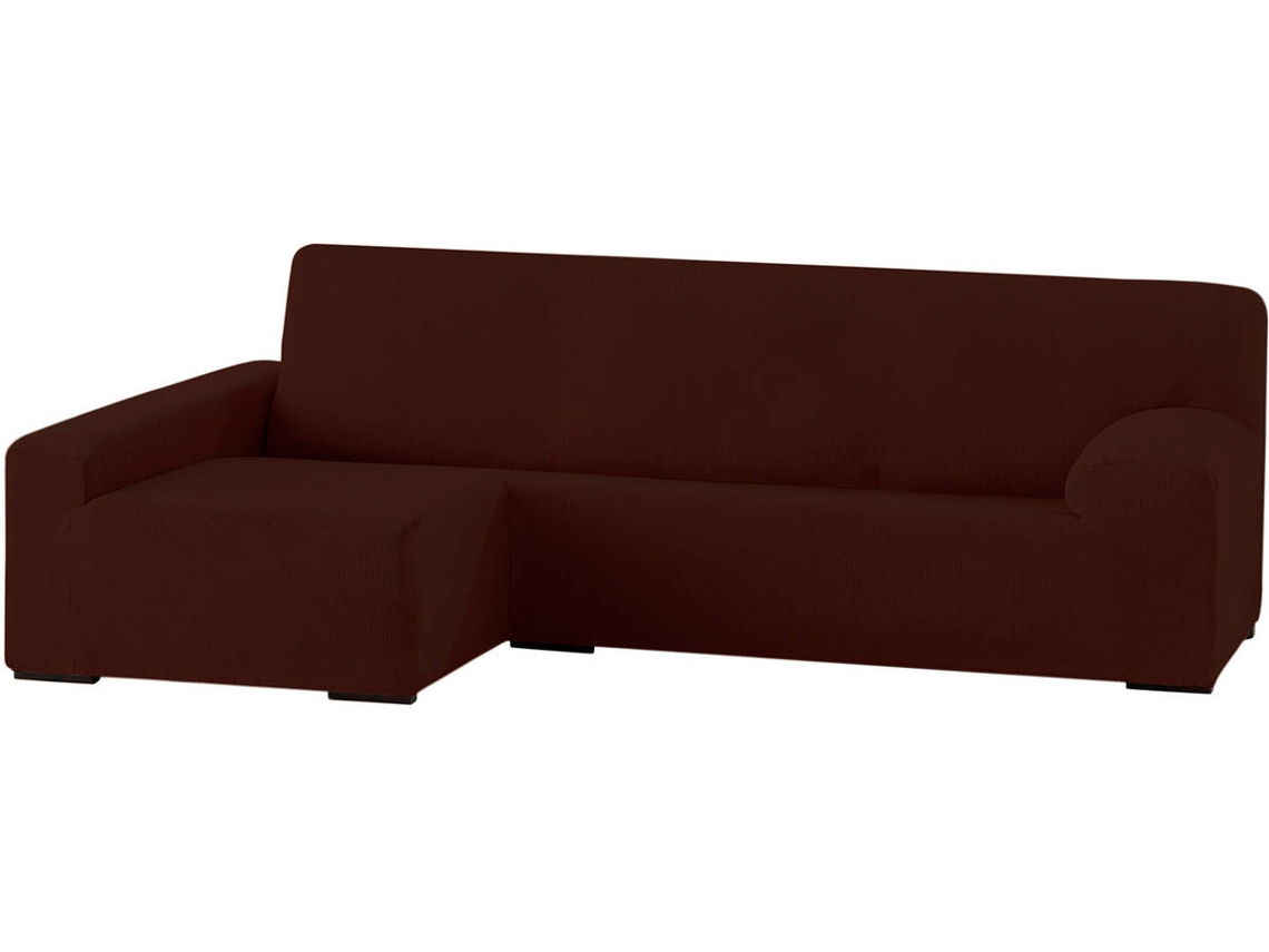 Funda Chaise Longue Tejido Elástico TODOPARAMICASA Ulises Marrón (Brazo Izquierdo Largo - 250 - 310 cm)