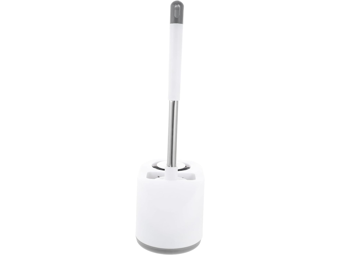 De Escobilla De Baño Blanca Con Soporte Para Baño E Inodoro, Cepillo De Limpieza Ergonómico