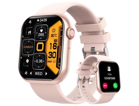 Smartwatch CHRONUS F57 Touch Impermeable Podómetro Cardio Rosa