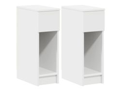 Juego de 2 mesitas de noche blancas con cajón MAISON EXCLUSIVE (20x36x60 cm)