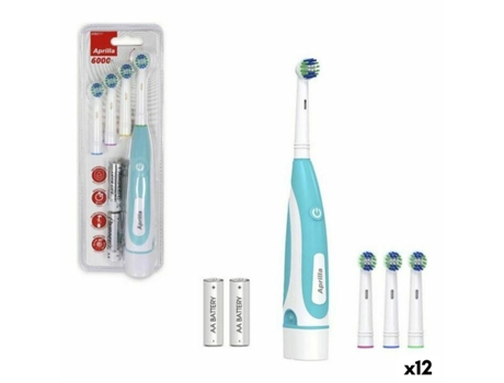 Cepillo de Dientes Eléctrico APRILLA 6000 rpm (12 Unidades)