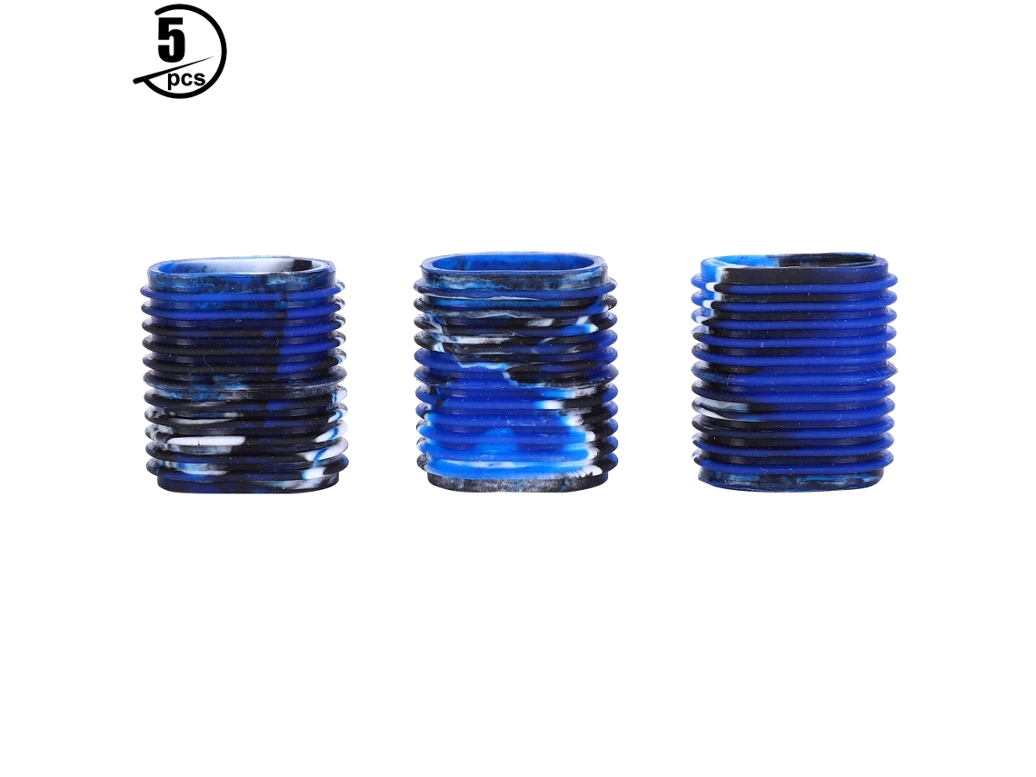 5 Piezas De Tapas Antideslizantes Ergonómicas Para Mangos De Carretes De Pesca, Color Azul Y Negro.