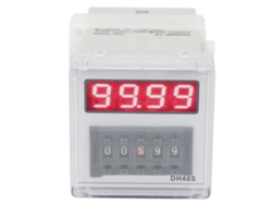 Relé Temporizador Dh48s-1z Con Pantalla Lcd, 380 Vca, Retardo De 0,01 S A 99 H/99 Min.