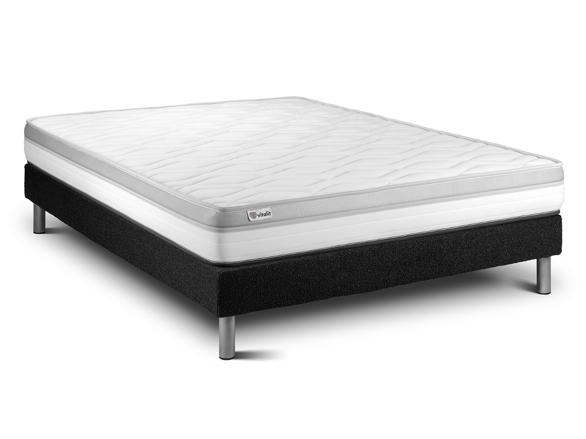 Set Vital Relax 135 X 190 Cm Kit Somier Negro
