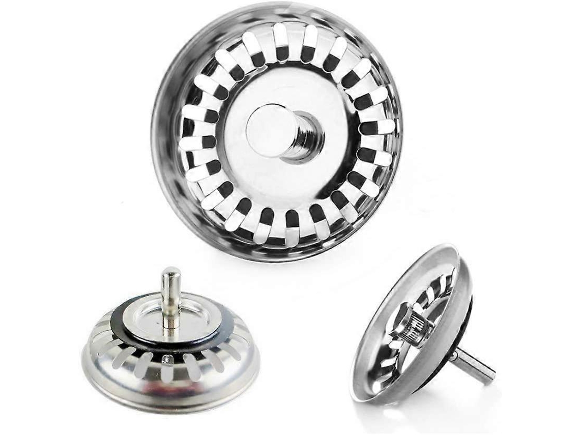 Tapa Colador Fregadero De Cocina, 79mm Diámetro, Acero Inoxidable, 20 Agujeros Grandes, Fácil Drenaje