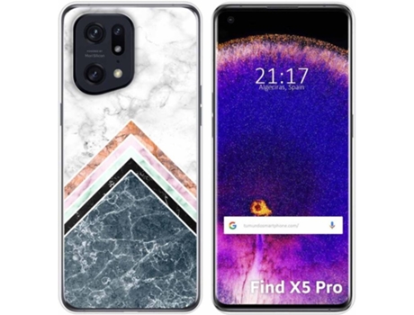 Carcasa para Oppo Find X5 Pro 5G TUMUNDOSMARTPHONE Dibujos Mármol 05 Multicolor