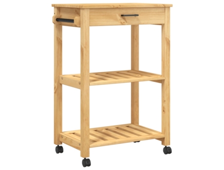 Carrito De Cocina VIDAXL Marrón Madera (60x40x90 cm)