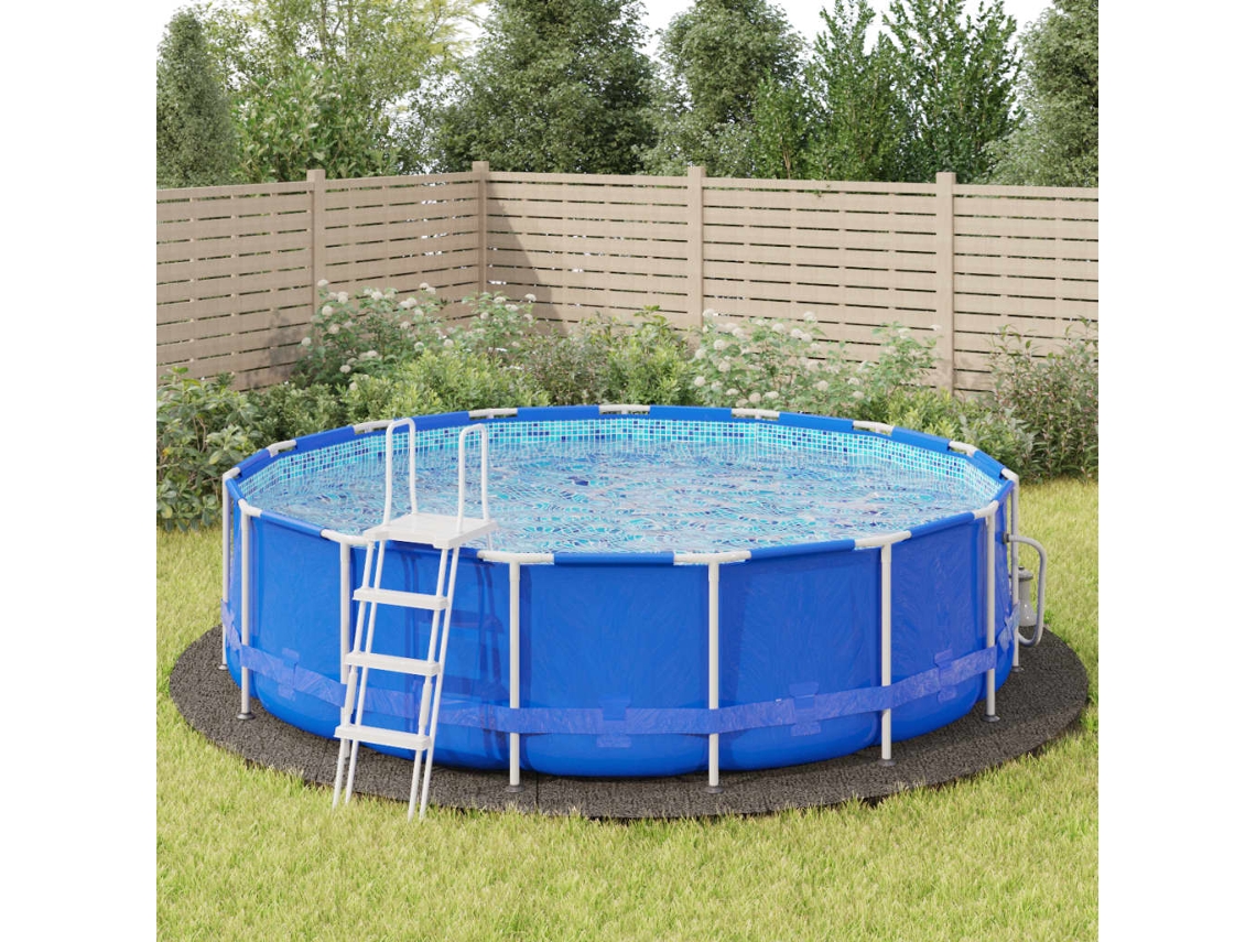 Paño para suelo de piscina Ø550 cm Poliéster Geotextil Gris Wsd3024 Lovely Home
