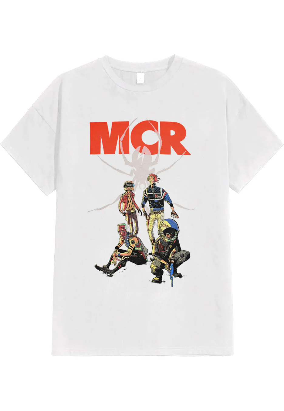 Talla:s Rockinstone My Chemical Romance - Killjoys Pinup Blanco - Camiseta Unisex Adultos