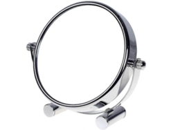 Omni-espejo De Maquillaje Compacto De 7 Pulgadas Con Stand, Cromo, 17 Cm, 100% Y 5x Magnificación, 360° Giratorio, Resistente A La Humedad