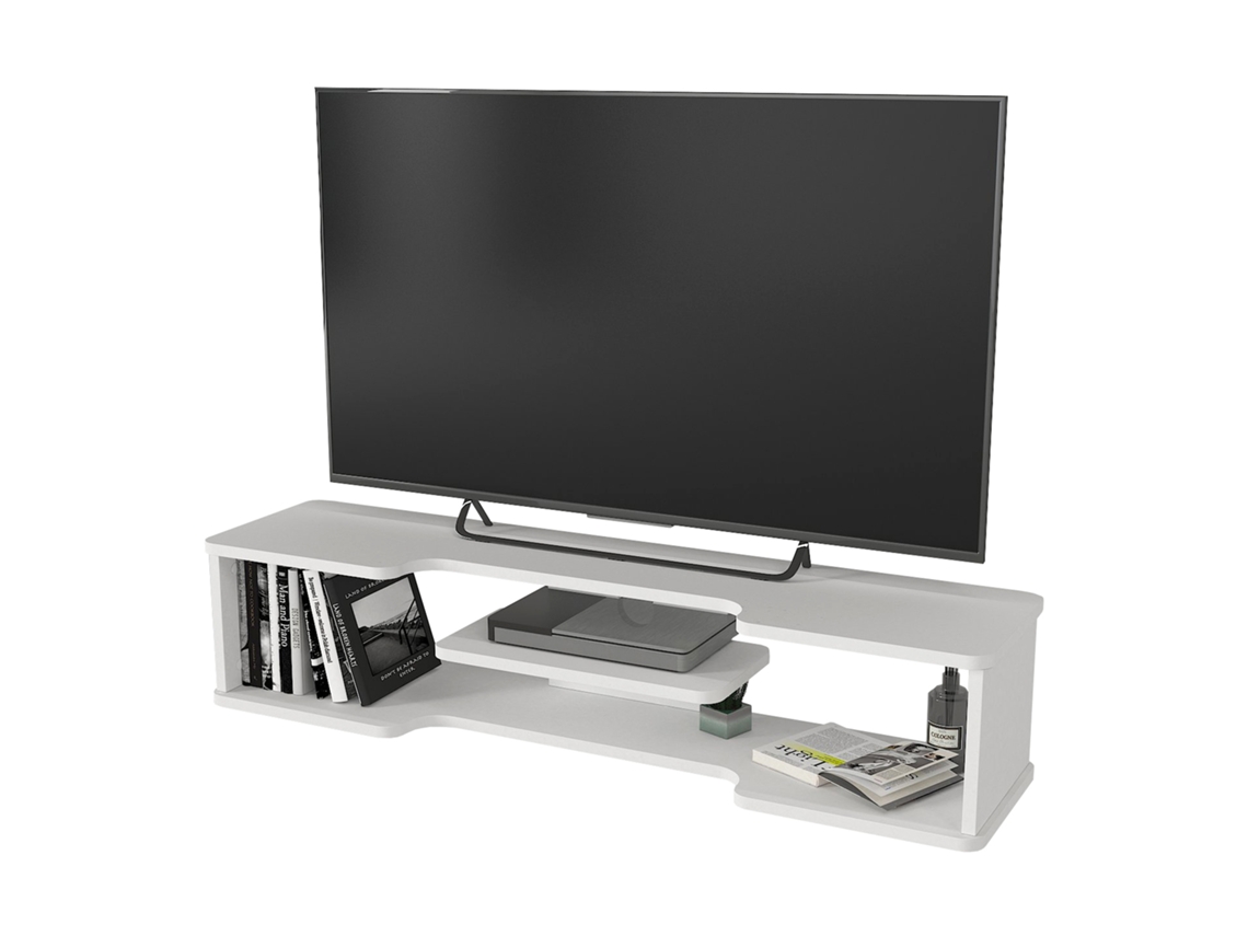 Estantería para TV Targema 120x30x16 cm Blanco [EN.CASA]