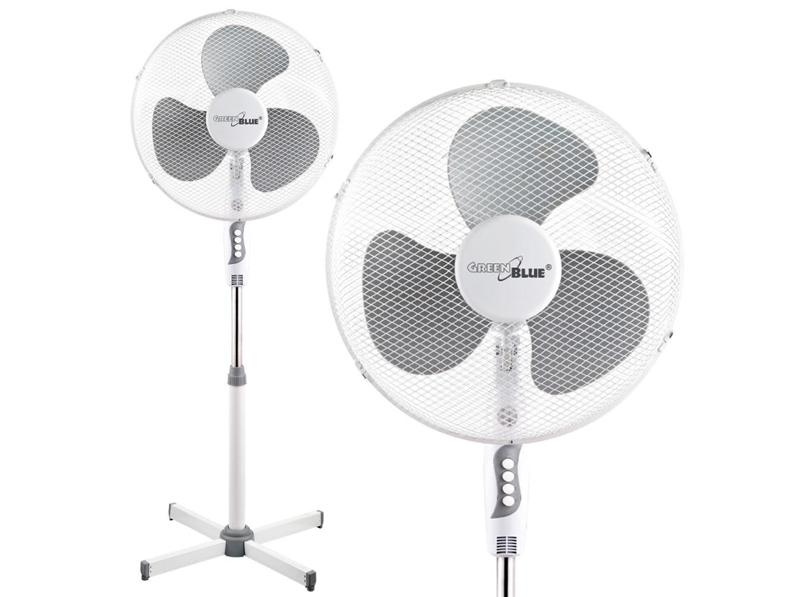 Ventilador de oficina GREENBLUE GB560 de 40 W, blanco, con control de velocidad.