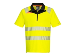 Polo de alta visibilidad Portwest Dx4 para hombre, cómodo y de seguridad, amarillo y negro, talla XL