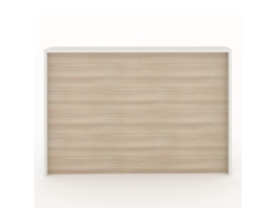 Mostrador de recepción y oficina. Fácil montaje y robusto. Laminado con frontal color Haya. Fabricado en España. (160x105x50 cm). OFICIT