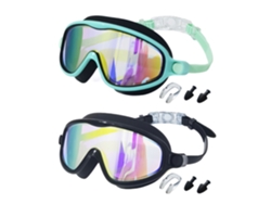 Gafas de natación infantiles con montura grande, alta definición, antivaho e impermeables, de silicona. Modelo 2