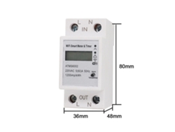 Medidor eléctrico inteligente Tuya WiFi con aplicación de control remoto, medición de energía (sin marca)