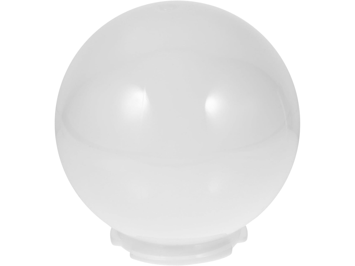 Globo De Acrílico Blanco Con Protección Ocular Para Lámparas De Exterior Y Elegante Decoración Luminosa.