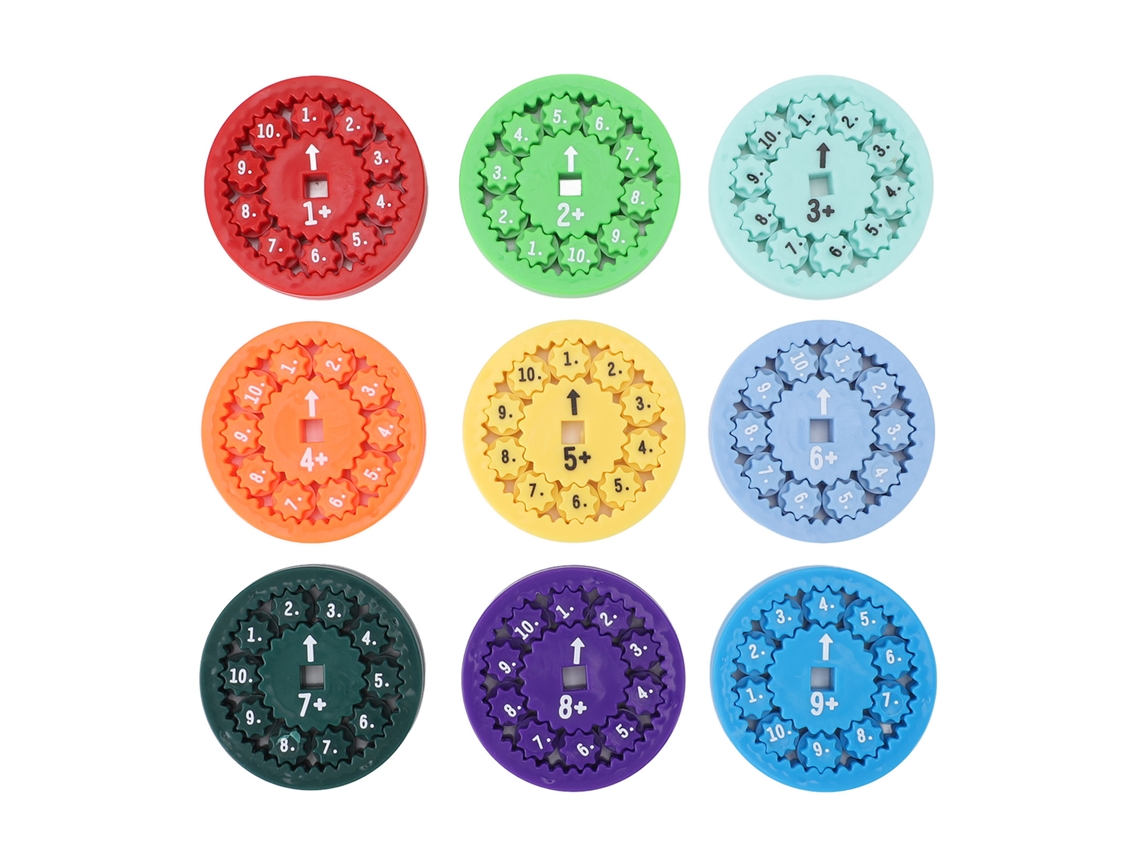 Ats-juguete De Rotación De Hechos Matemáticos Colorido Interactivo Para Aprendizaje De Matemáticas, Juego Educativo Para Adultos Y Niños (suma)