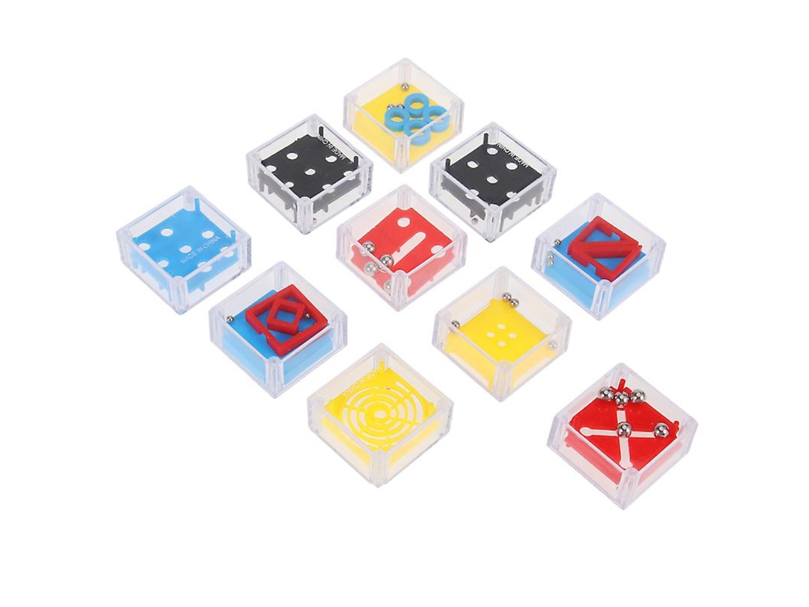 10 piezas bola de laberinto colorida ALLINLESS